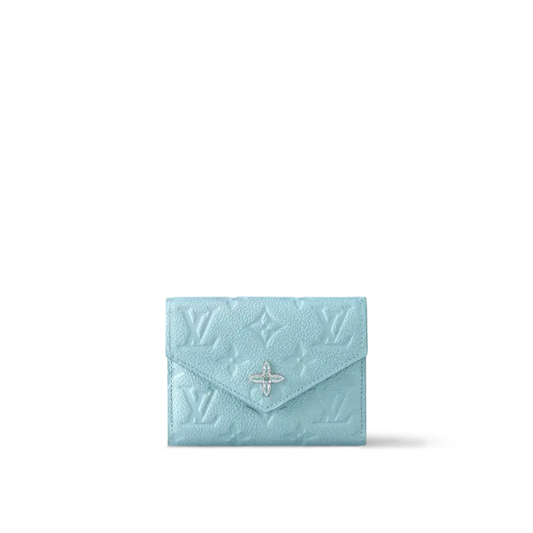 高仿包包LV Ski系列Victorine錢包 | Monogram Empreinte皮革 Azur Frost色 閃爍水晶設計-M12746