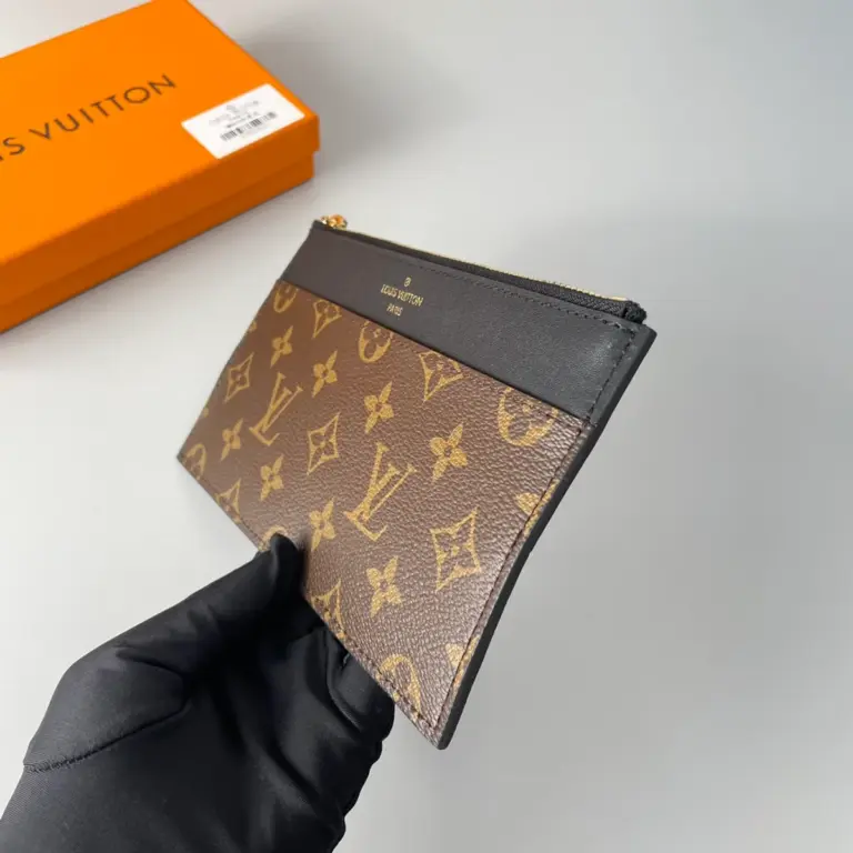 高仿LV Slim 錢包 | Monogram帆布配小牛皮 超薄設計多功能卡片夾-M80348