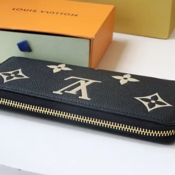 高仿LV Clémence 錢包 | Monogram Empreinte 皮革女士短款拉鏈錢包-M82338