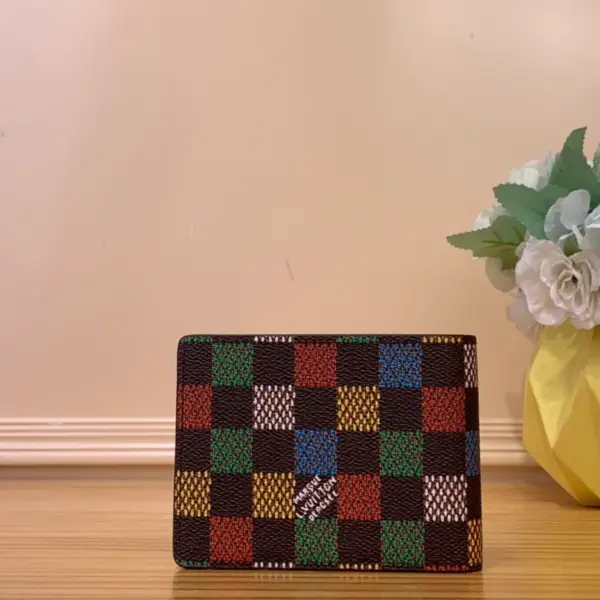高仿包包LV LV Vers Damier Ebene Slender男士钱包 - Pharrell Williams联名款-N00185 高仿包包