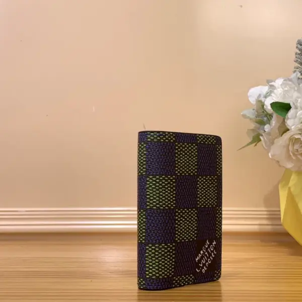 高仿包包LV 男士Damier Heritage藍綠色萬用錢包 | Pharrell Williams聯名款短夾長夾兩用-N00143 高仿包包
