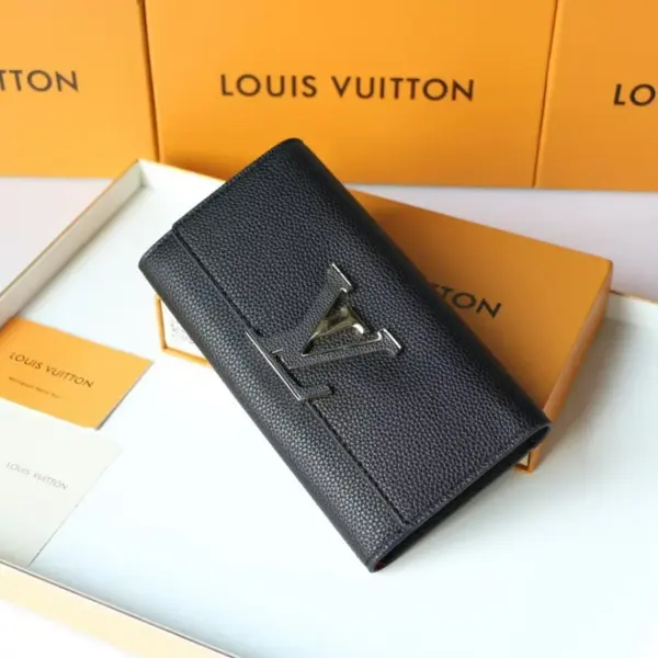 高仿LV Capucines錢包 | 女士Taurillon皮革錢包 12卡位 拉鏈零錢格-M61248