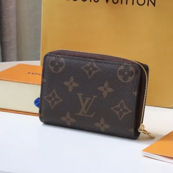 高仿LV Lou錢包 | Monogram帆布女士短款錢包 附拉鏈零錢格-M81461