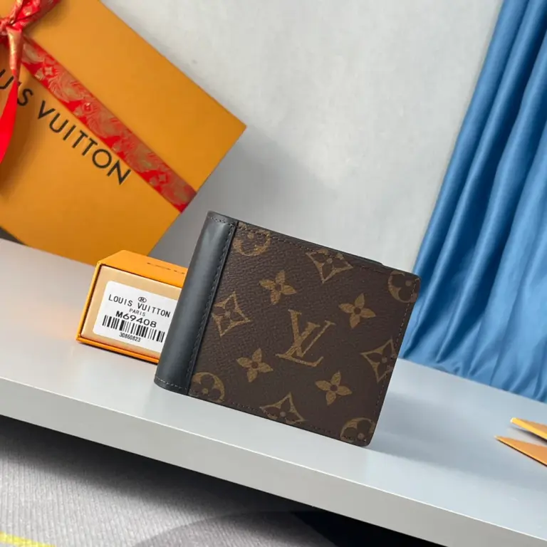 高仿LV Multiple男士钱包 - Monogram Macassar经典款 多功能商务皮夹-M69408