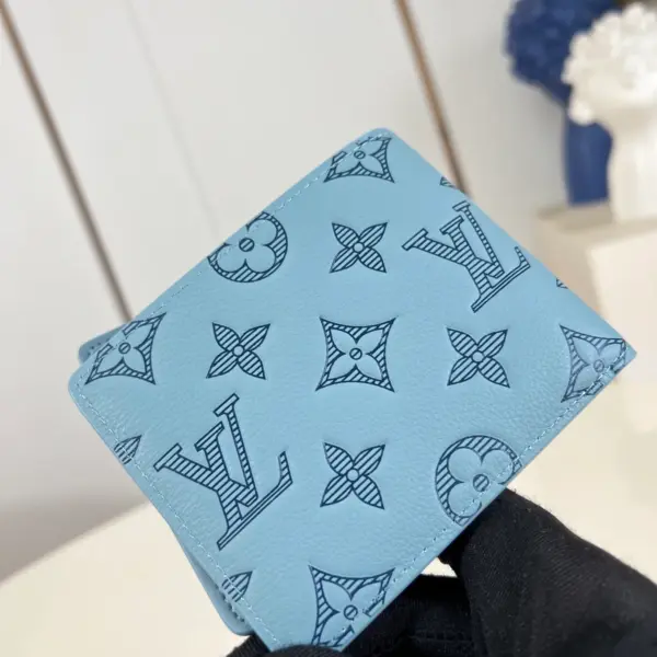 高仿LV 男士Monogram Shadow压花小牛皮多功能短夹 - 时尚便携钱包-M14802