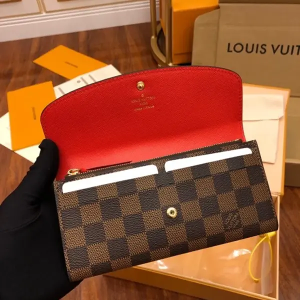 高仿LV Emilie錢包 | Damier Ebene帆布女士短款錢包 多卡位設計-N63544