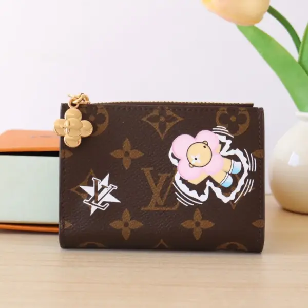 高仿LV Lisa Snow Show Monogram 帆布錢包 | 節日限定款白色聖誕禮物首選-M12487 高仿LV