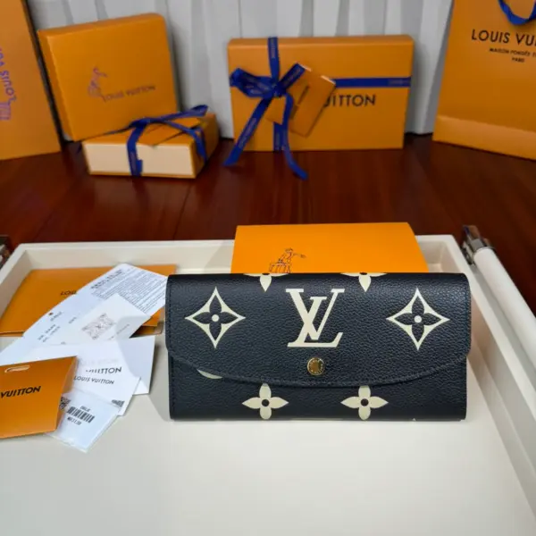 高仿LV Emilie錢包 | Monogram Empreinte壓花粒面牛皮 長夾 手拿包-M83138