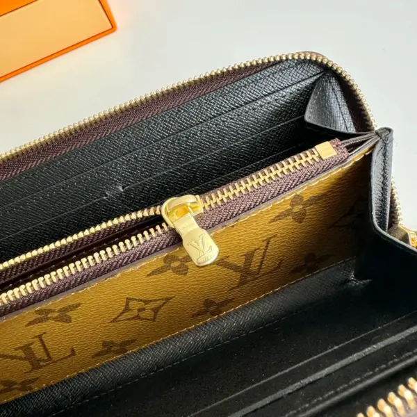 高仿LV Clémence 拉链钱包 - Monogram Reverse帆布经典款-M82336