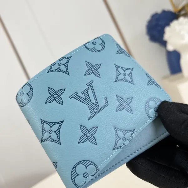 高仿LV 男士Monogram Shadow压花小牛皮多功能短夹 - 时尚便携钱包-M14802