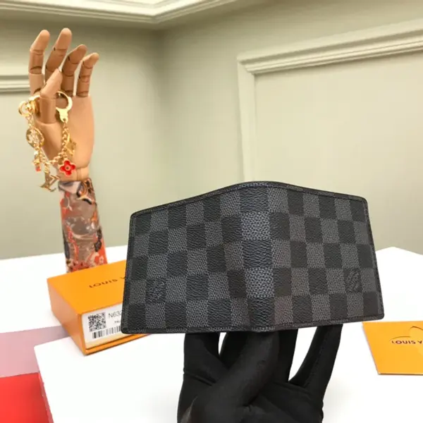 高仿包包LV Damier Graphite Slender男士钱包 - 超薄设计 多功能收纳-N63261 高仿包包