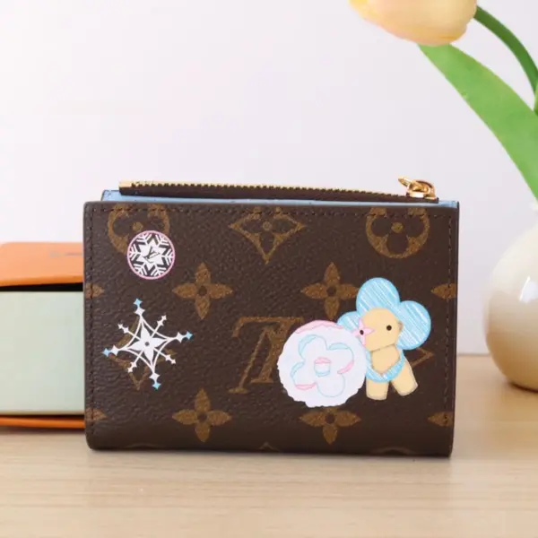 高仿LV Lisa Snow Show Monogram 帆布錢包 | 節日限定款白色聖誕禮物首選-M12487 高仿LV