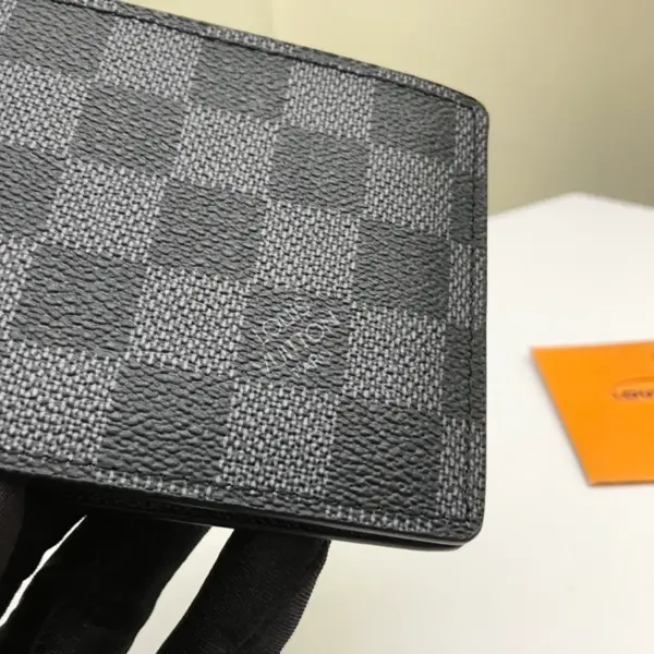 高仿包包LV Damier Graphite Slender男士钱包 - 超薄设计 多功能收纳-N63261 高仿包包