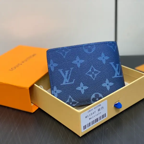 高仿LV Monogram Gradient 漸變色帆布多層次錢包 - 海軍藍經典設計-M11547 高仿LV