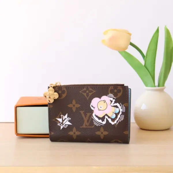 高仿LV Lisa Snow Show Monogram 帆布錢包 | 節日限定款白色聖誕禮物首選-M12487 高仿LV