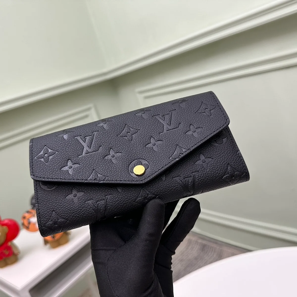 高仿LV Sarah錢包 | Monogram Empreinte皮革長夾 多功能信用卡收納零錢包-M82257