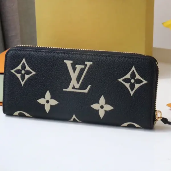 高仿LV Clémence 錢包 | Monogram Empreinte 皮革女士短款拉鏈錢包-M82338
