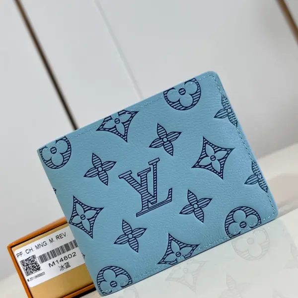 高仿LV 男士Monogram Shadow压花小牛皮多功能短夹 - 时尚便携钱包-M14802