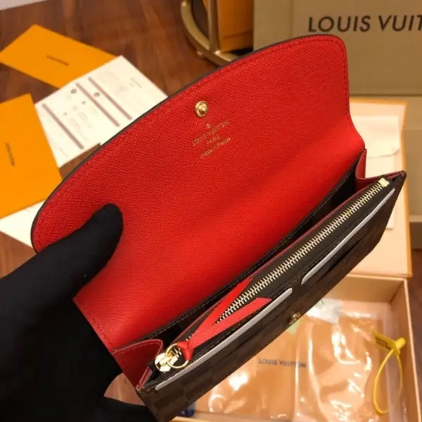 高仿LV Emilie錢包 | Damier Ebene帆布女士短款錢包 多卡位設計-N63544