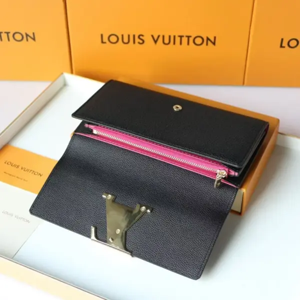 高仿LV Capucines錢包 | 女士Taurillon皮革錢包 12卡位 拉鏈零錢格-M61248
