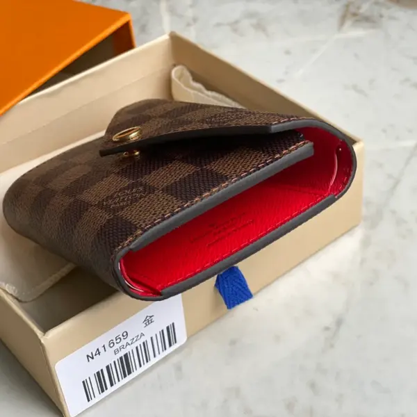 高仿包包LV Victorine Damier Ebene 女士錢包 | 信封式設計拉鏈零錢格-N41659 高仿包包