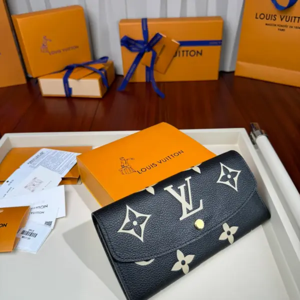 高仿LV Emilie錢包 | Monogram Empreinte壓花粒面牛皮 長夾 手拿包-M83138