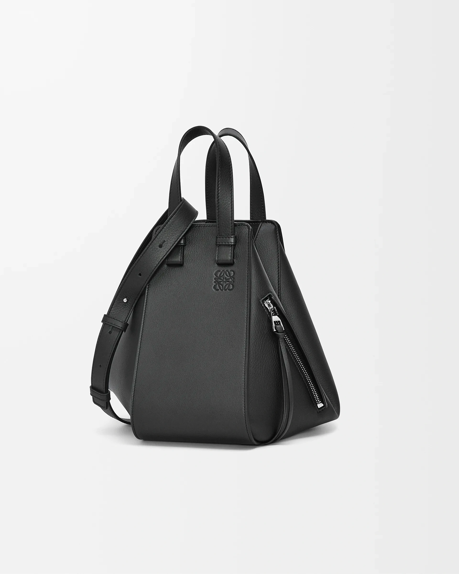 Loewe-羅意威 黑色小號經典牛皮革 Hammock 斜挎包 1 Loewe-羅意威 黑色小號經典牛皮革 Hammock 斜挎包