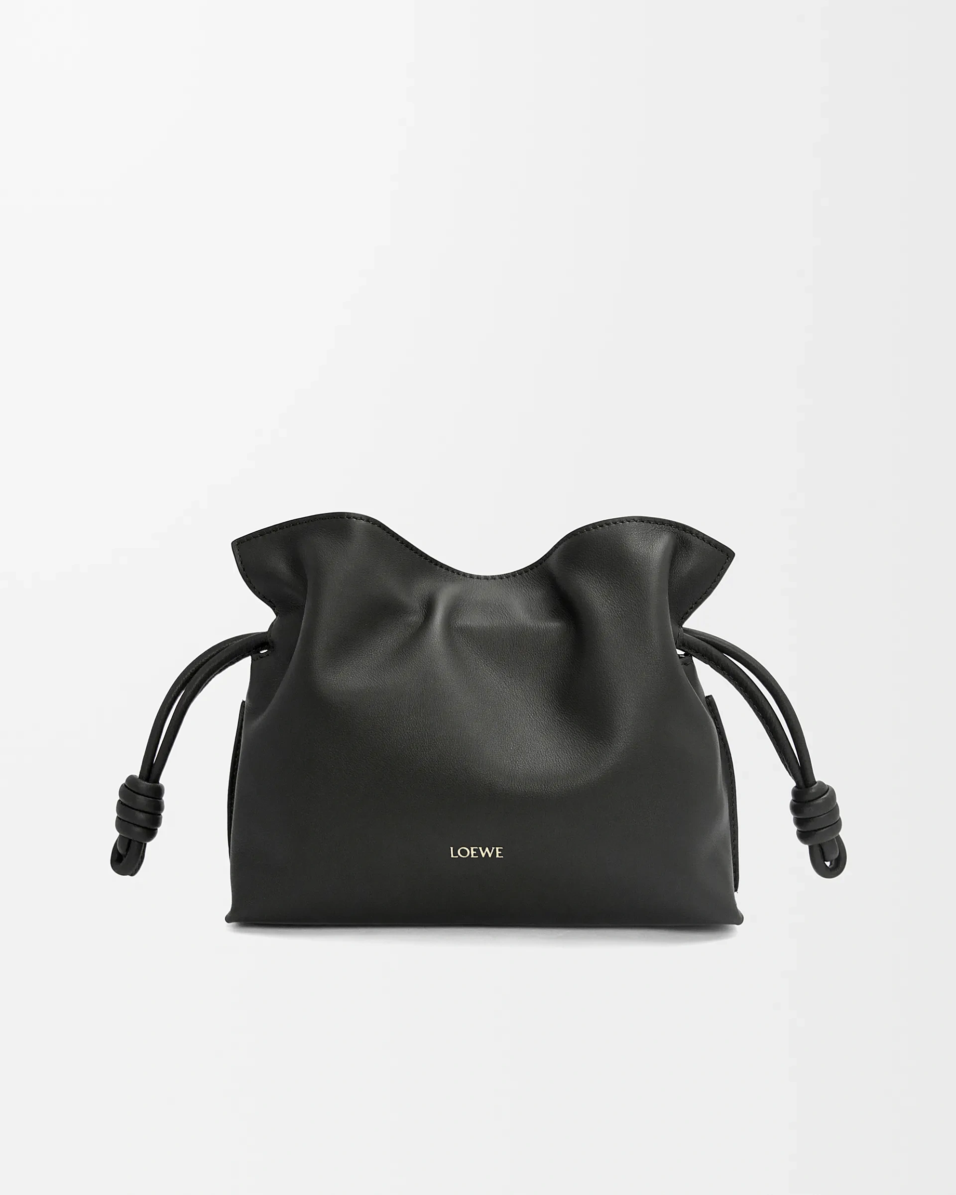 Loewe-羅意威 Flamenco 系列 黑色迷你納帕牛皮革肩背包 1 Loewe-羅意威 Flamenco 系列 黑色迷你納帕牛皮革肩背包