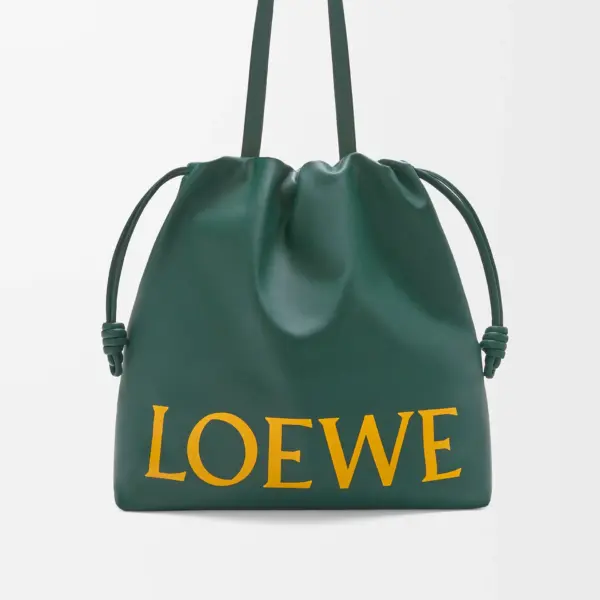 Loewe-羅意威 常青色納帕牛皮革 Flamenco Tote 購物袋