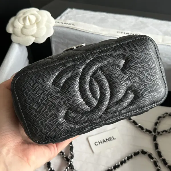 Chanel/香奈兒 25P 隱藏款琺琅手柄長盒子 黑色