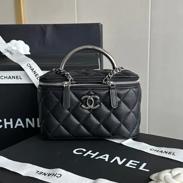 Chanel/香奈兒 25P 隱藏款琺琅手柄長盒子 黑色