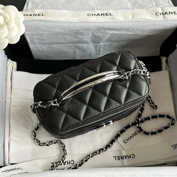 Chanel/香奈兒 25P 隱藏款琺琅手柄長盒子 黑色