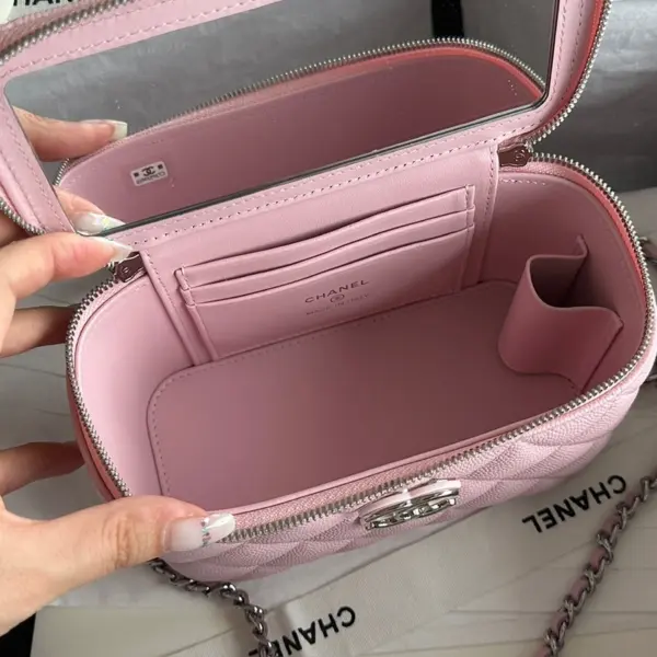 Chanel/香奈兒 25P 隱藏款琺琅手柄長盒子 櫻花粉