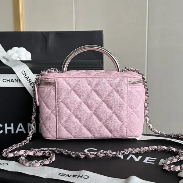 Chanel/香奈兒 25P 隱藏款琺琅手柄長盒子 櫻花粉