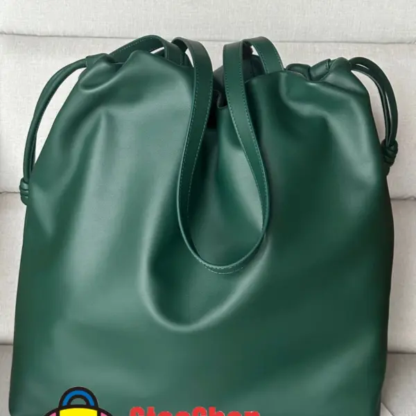 Loewe-羅意威 常青色納帕牛皮革 Flamenco Tote 購物袋