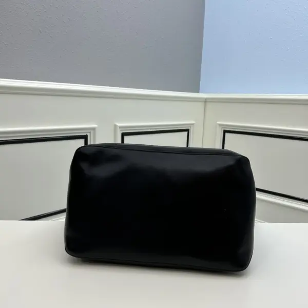 Loewe-羅意威 黑色紙紋牛皮革 Fold Shopper 購物袋