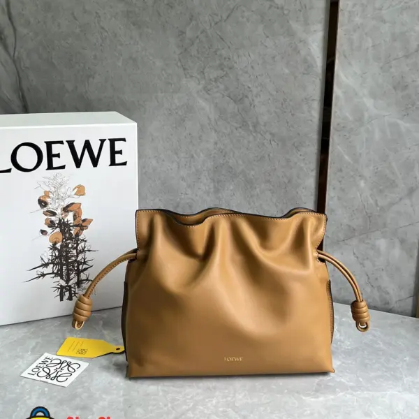 Loewe-羅意威 Flamenco 系列 暖沙黃色迷你納帕牛皮革肩背包