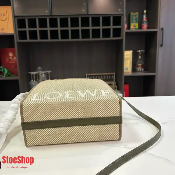 Loewe-羅意威 Font Tote 系列 亞麻原色中號提花帆布購物袋 18 Loewe-羅意威 Font Tote 系列 亞麻原色中號提花帆布購物袋