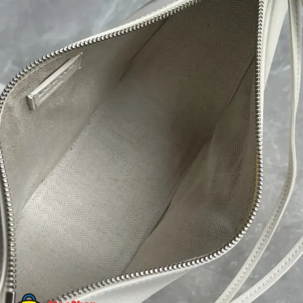 Loewe-羅意威 柔白色迷你經典牛皮革 Hammock Hobo 肩背包