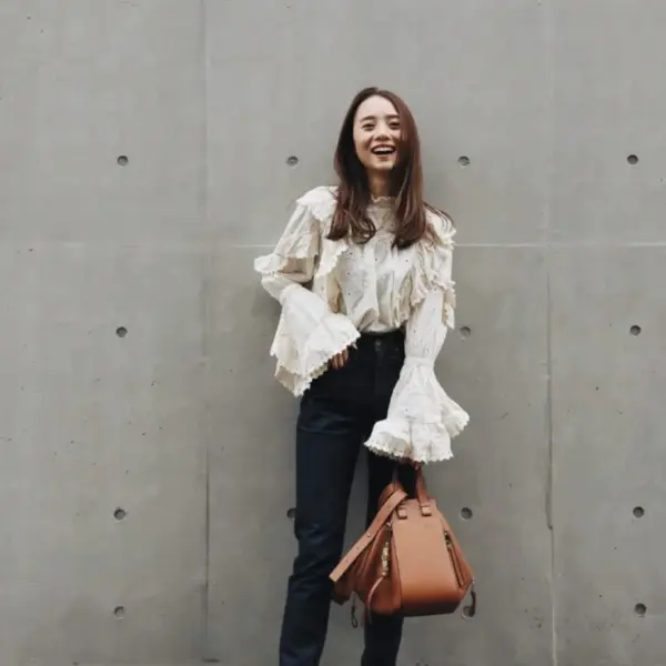 Loewe-羅意威 小號棕褐色經典牛皮革 Hammock 斜挎包