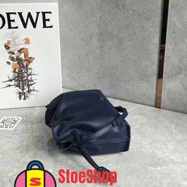 Loewe-羅意威 Flamenco 系列 中號深邃藍肩背手拿包 納帕牛皮革