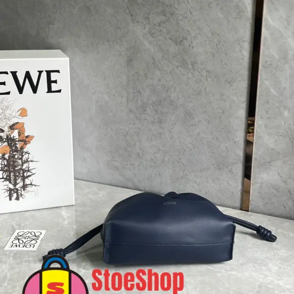 Loewe-羅意威 Flamenco 系列 中號深邃藍肩背手拿包 納帕牛皮革