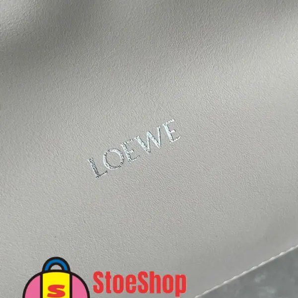Loewe-羅意威 Flamenco 系列中號肩背手拿包 海鹽白 納帕牛皮革