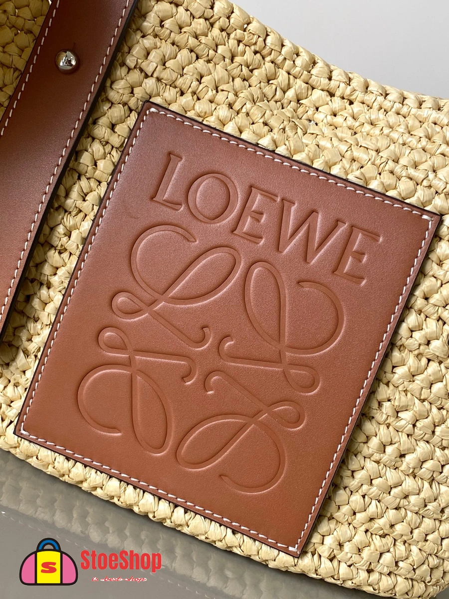 Loewe-羅意威 自然色 / 棕褐色拉菲草牛皮革小象 Basket 編織袋 7 Loewe-羅意威 自然色 / 棕褐色拉菲草牛皮革小象 Basket 編織袋