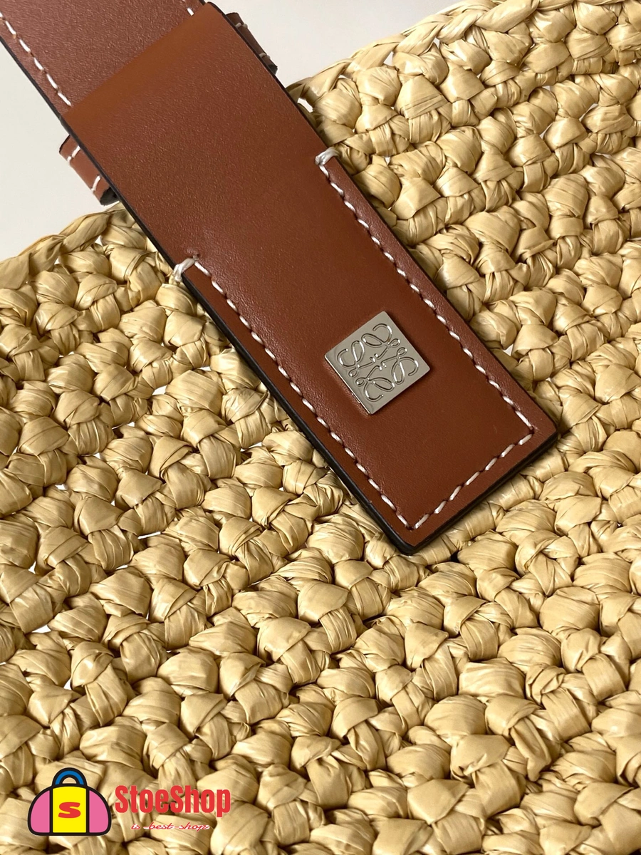 Loewe-羅意威 自然色 / 棕褐色拉菲草牛皮革小象 Basket 編織袋 8 Loewe-羅意威 自然色 / 棕褐色拉菲草牛皮革小象 Basket 編織袋