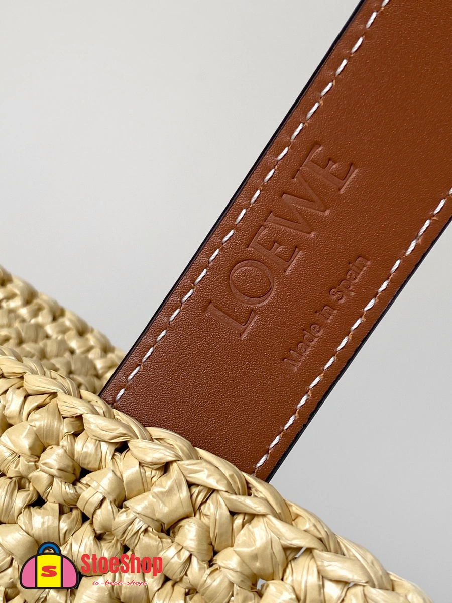 Loewe-羅意威 自然色 / 棕褐色拉菲草牛皮革小象 Basket 編織袋 9 Loewe-羅意威 自然色 / 棕褐色拉菲草牛皮革小象 Basket 編織袋