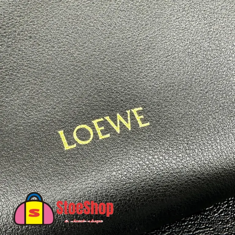 Loewe-羅意威 Squeeze 系列 黑色超大號天然牛皮革肩背包