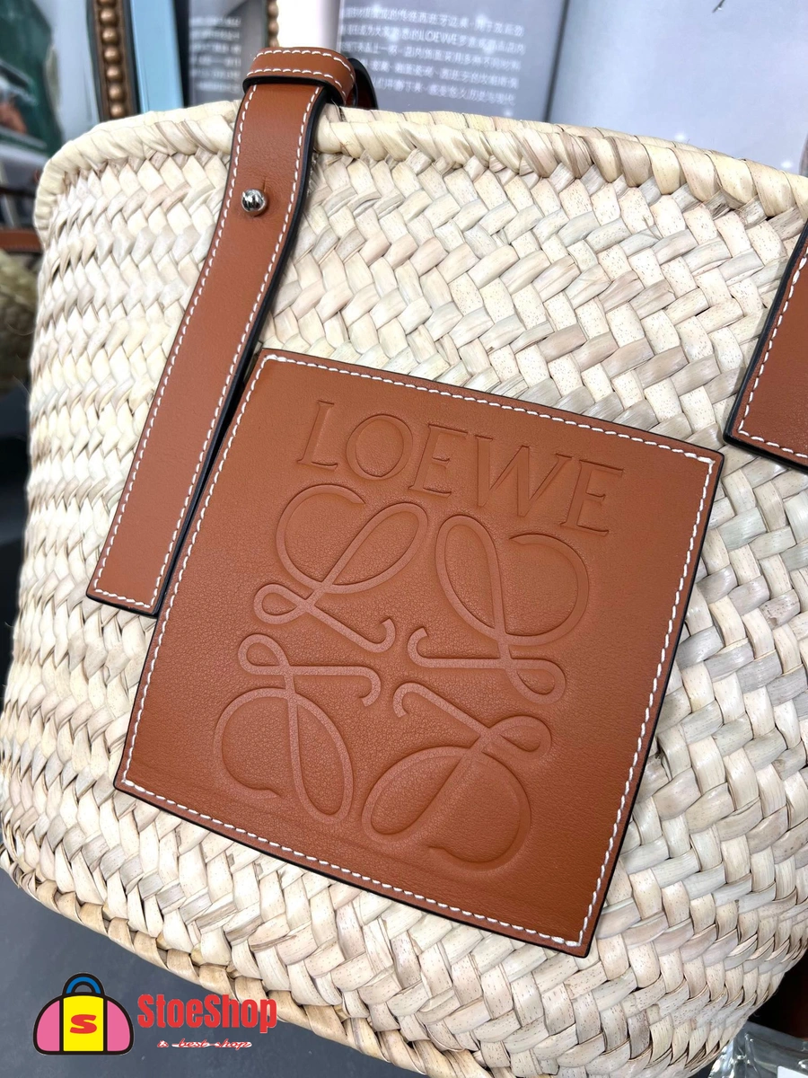 Loewe-羅意威 Basket 系列 自然色 / 棕褐色中號棕櫚葉牛皮革編織袋 7 Loewe-羅意威 Basket 系列 自然色 / 棕褐色中號棕櫚葉牛皮革編織袋