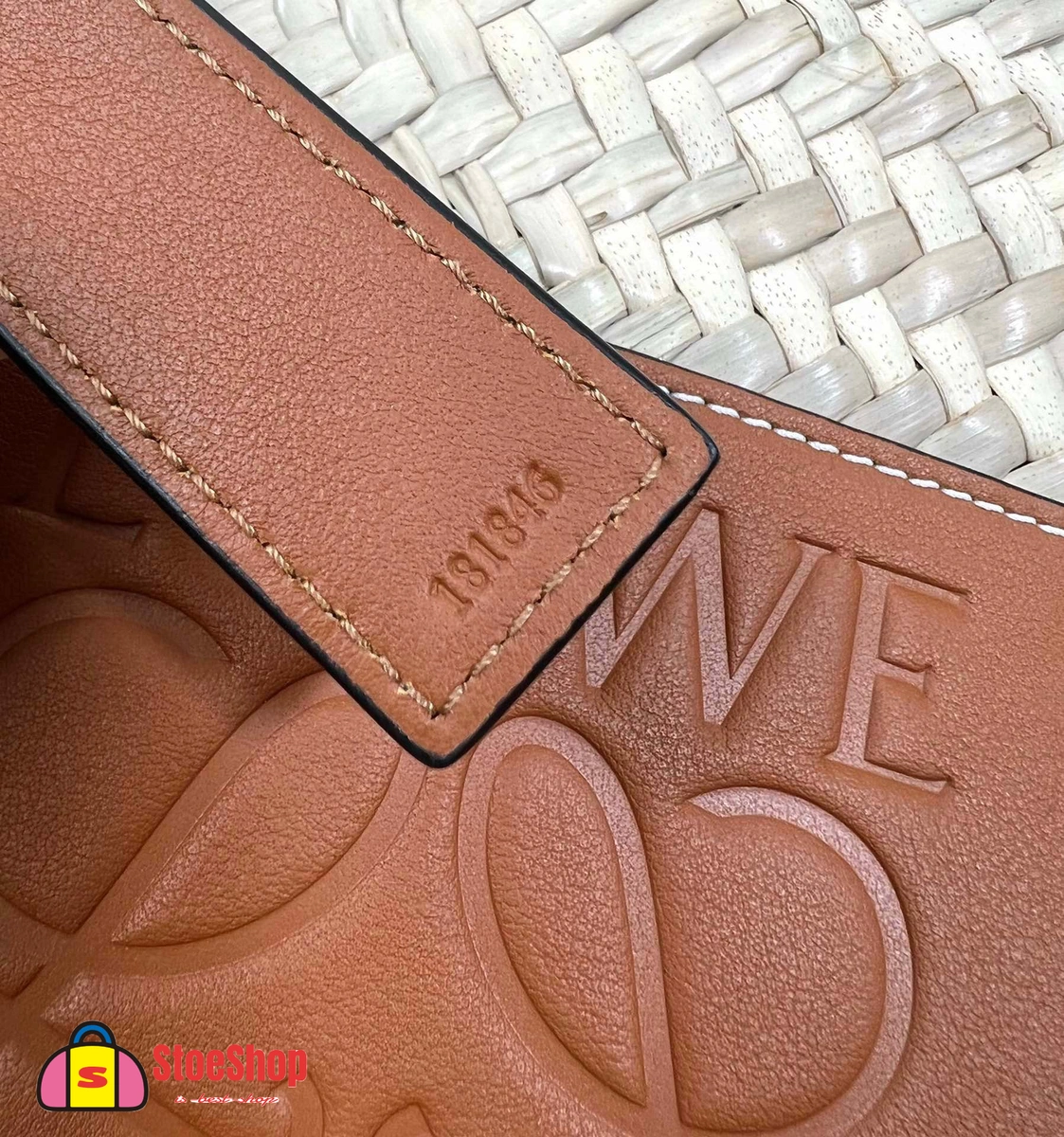 Loewe-羅意威 Basket 系列 自然色 / 棕褐色中號棕櫚葉牛皮革編織袋 9 Loewe-羅意威 Basket 系列 自然色 / 棕褐色中號棕櫚葉牛皮革編織袋