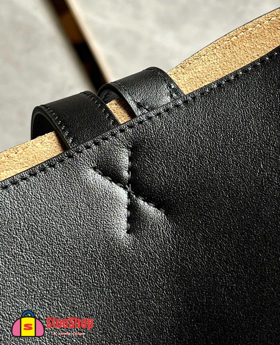 Loewe-羅意威 黑色超大號亮面牛皮革 Puzzle Fold 購物袋 9 Loewe-羅意威 黑色超大號亮面牛皮革 Puzzle Fold 購物袋